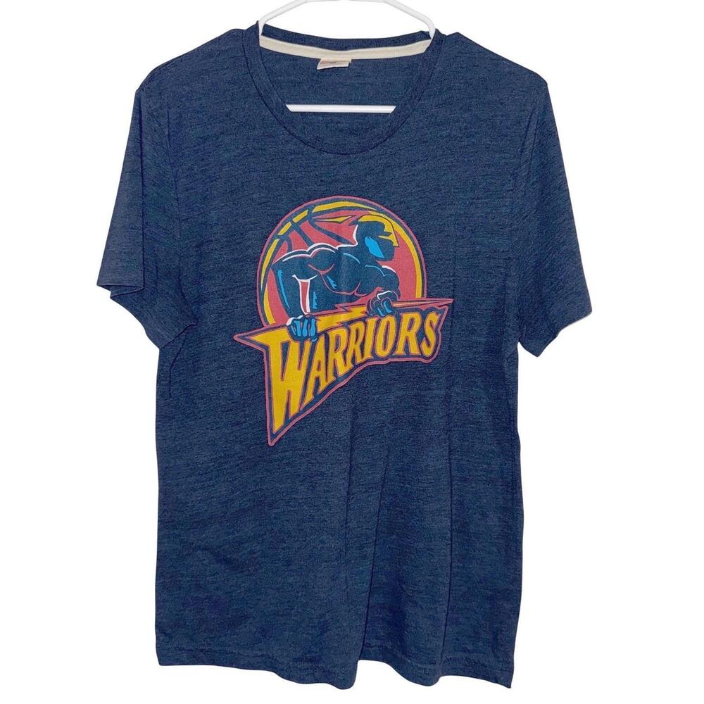 Homage Golden State Warriors Graphic T-Shirt Retro Style Blue M